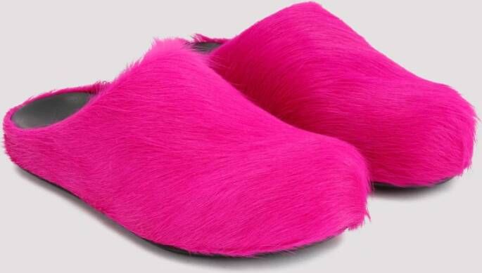 Marni Roze & Paarse Sandalen Fluffy Leer Pink Dames