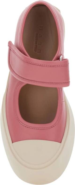 Marni Roze Sneakers Ronde Neus Sandalen