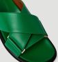 Marni Rechthoekige Ring Platte Sandalen Groen Dames - Thumbnail 2