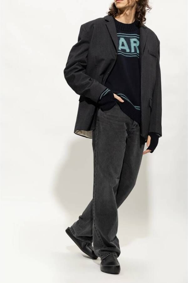 Marni Slippers met textuur Zwart - Foto 4