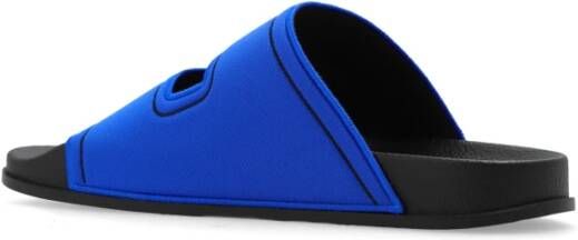 Marni Slides with logo Blue Heren