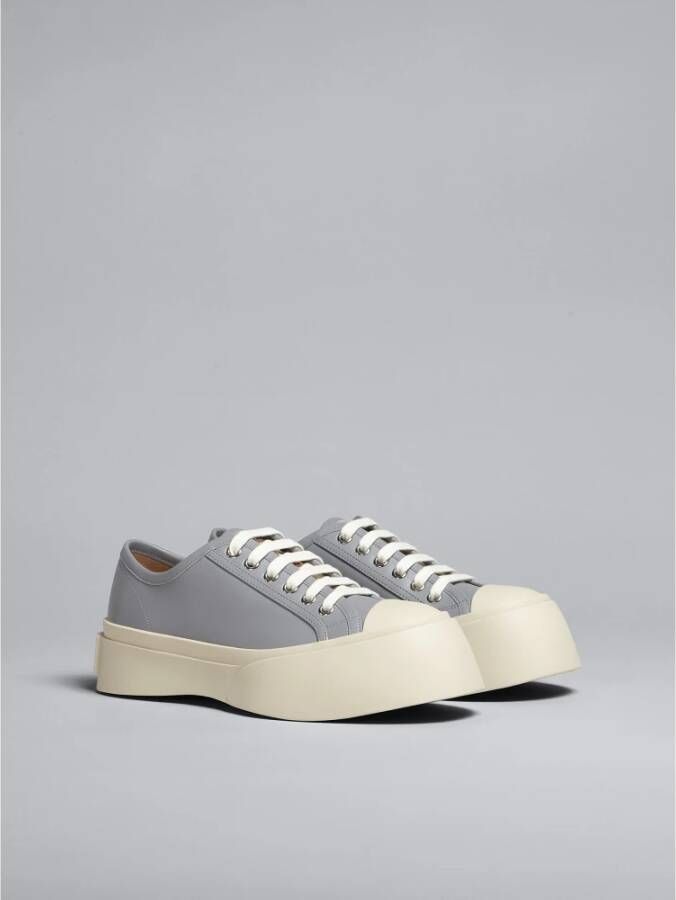 Marni Leren sneakers Grijs - Foto 3