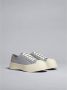 Marni Grijze Leren Sneakers met Contrasterende Zool Gray Dames - Thumbnail 3