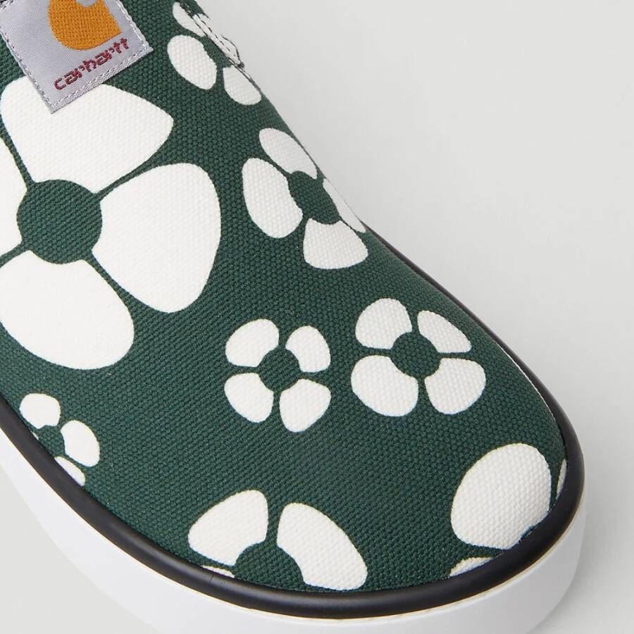 Marni Bloemen Canvas Sneakers Groen Dames