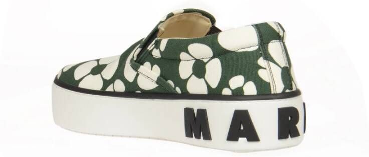 Marni Katoenen geweven sneakers Groen Heren