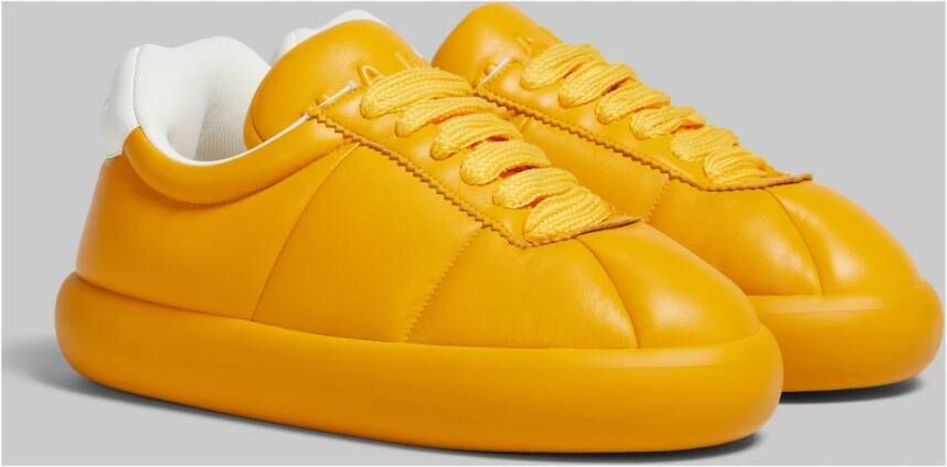 Marni Leren bigfoot 2.0 sneaker Orange Heren