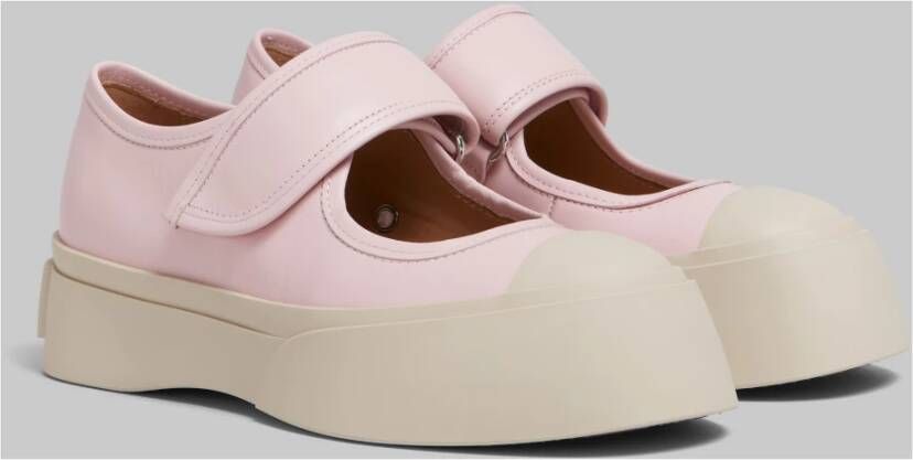 Marni Lichtroze nappa leren Mary Jane sneaker Pink Dames