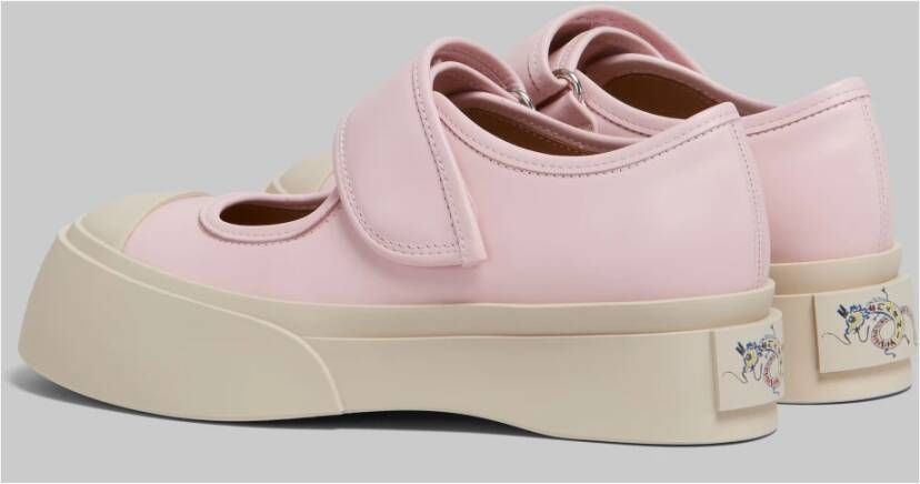Marni Lichtroze nappa leren Mary Jane sneaker Pink Dames