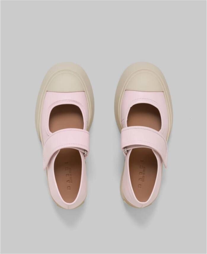 Marni Lichtroze nappa leren Mary Jane sneaker Pink Dames