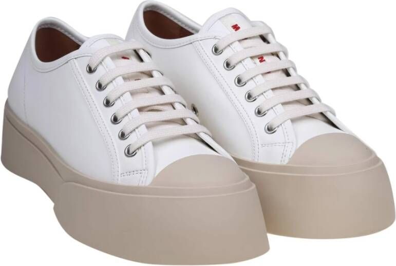 Marni Witte Sneakers met Dikke Rubberen Zool White Dames