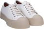Marni Low-Top Sneakers Laced Up Sneakers Leather White in wit - Thumbnail 6