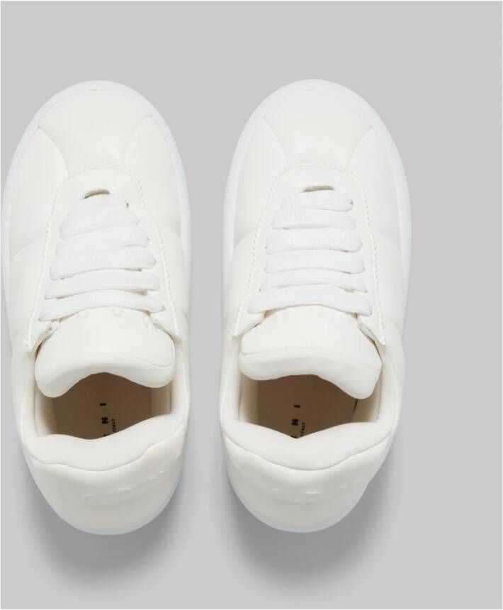 Marni Leren bigfoot 2.0 sneaker White Dames