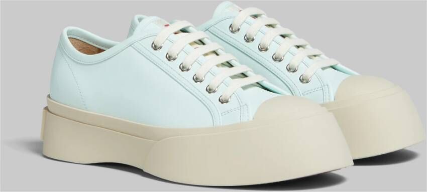 Marni Nappa leren pablo vetersneaker Blue Dames