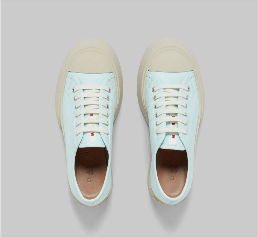 Marni Nappa leren pablo vetersneaker Blue Dames