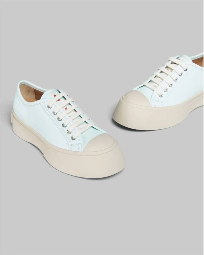 Marni Nappa leren pablo vetersneaker Blue Dames