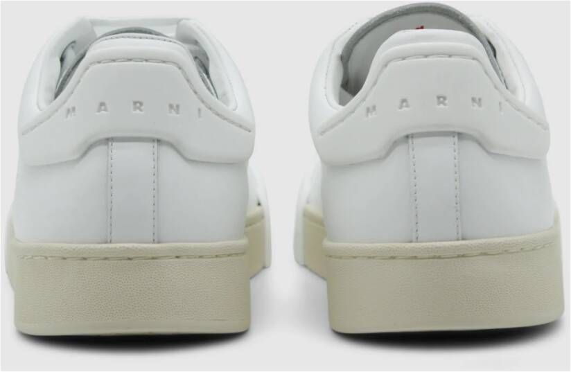 Marni Italiaanse Leren Sneakers White Heren