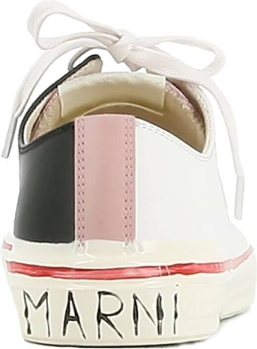 Marni Bi-Colour Leren Sneakers Wit Dames