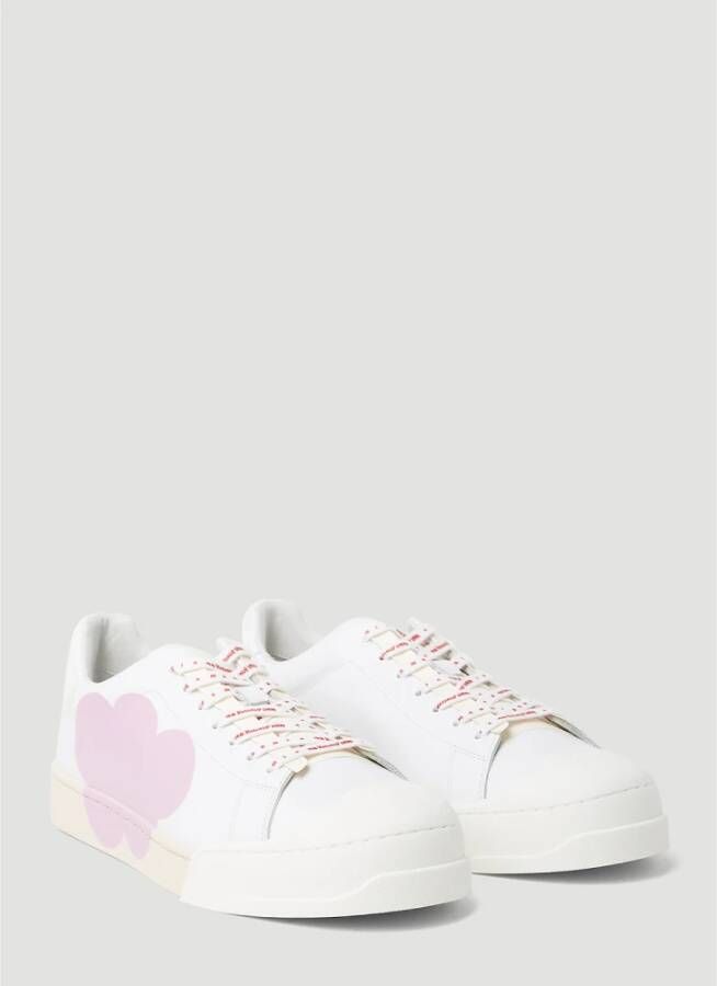 Marni Mismatched Leren Sneakers Wit Heren