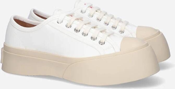 Marni Heren Canvas Sneakers Snzu002002 P3571 00W01 Wit Heren