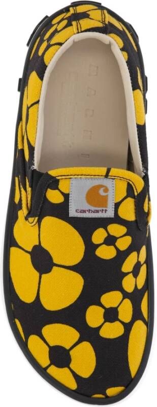 Marni Stijlvolle Printed Slip On Sneakers Zwart Dames