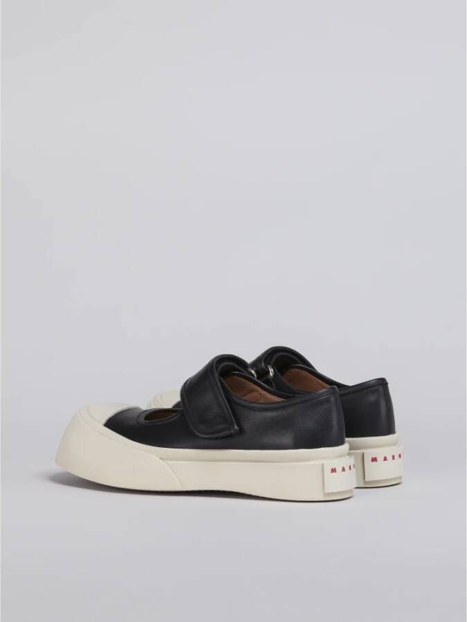 Marni Leren Mary Jane sneakers Wit - Foto 3