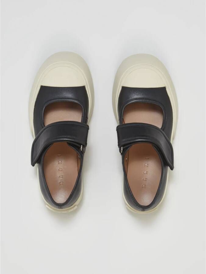 Marni Leren Mary Jane sneakers Wit - Foto 4