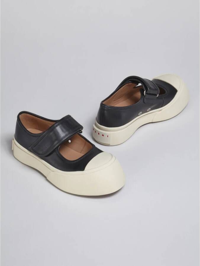 Marni Leren Mary Jane sneakers Wit - Foto 5