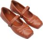 Marni Leren Ballerina Flats met Ingedrukte Strik Brown Dames - Thumbnail 3