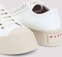 Marni Low-Top Sneakers Laced Up Sneakers Leather White in wit - Thumbnail 3