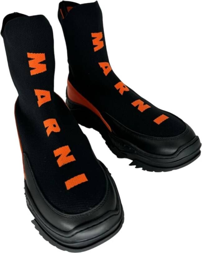 Marni Stijlvolle Zwarte Sok Sneaker Black Dames