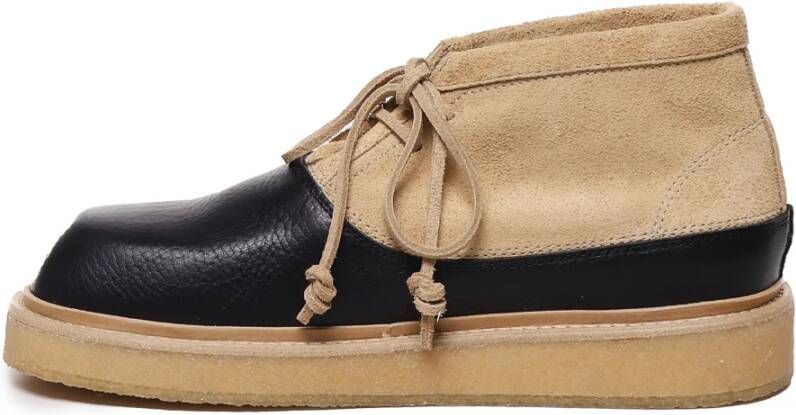 Marni Suède Veterschoenen met Rubberen Zool