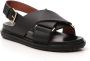Marni Sandalen Fussbett Sandal In White Leather in wit - Thumbnail 7