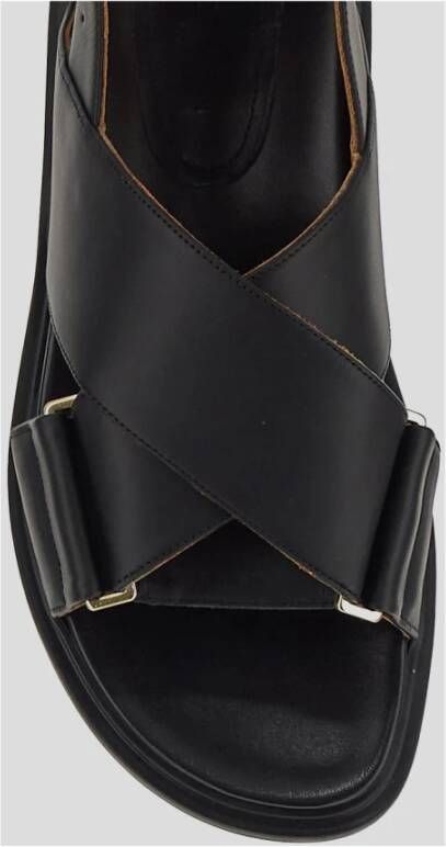 Marni Kruis-Flat Sandalen Black Dames