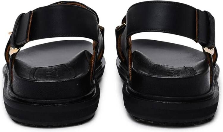 Marni Kruis-Flat Sandalen Black Dames