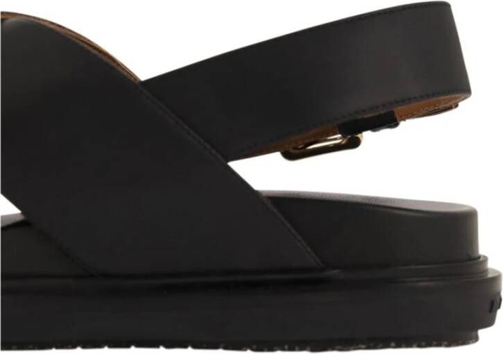 Marni Kruis-Flat Sandalen Black Dames