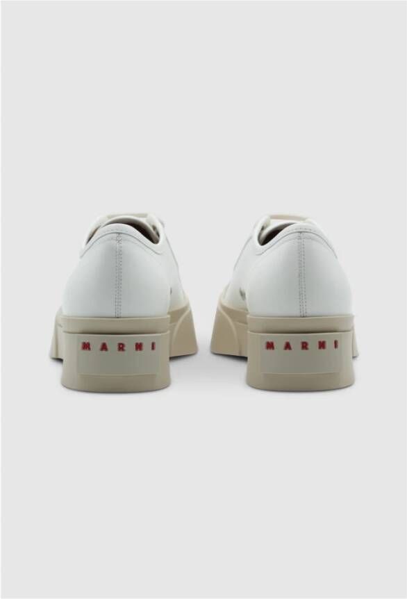 Marni Witte Leren Plateau Sneakers White Dames