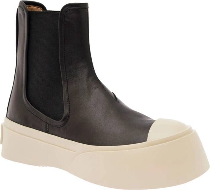 Marni Leren pablo chelsea laars Black Dames