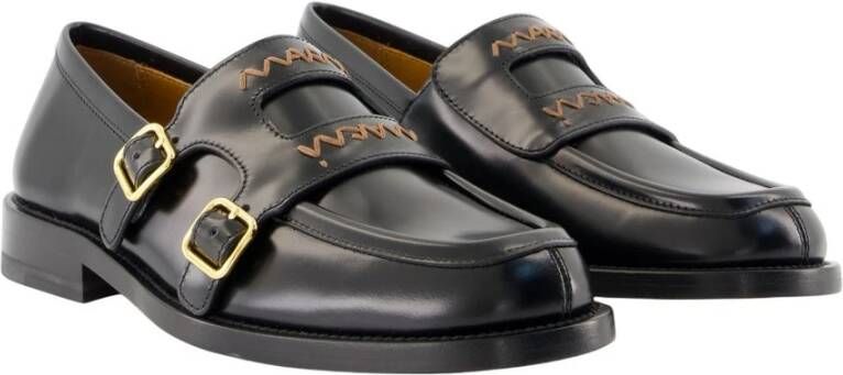 Marni Zwarte leren loafers