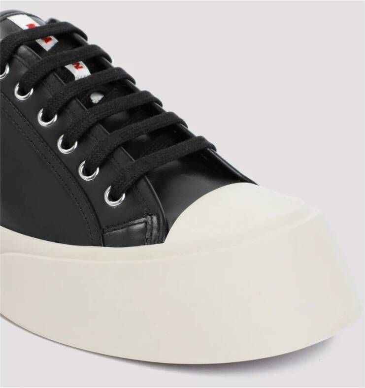 Marni Zwarte Leren Pablo Sneakers Black Heren