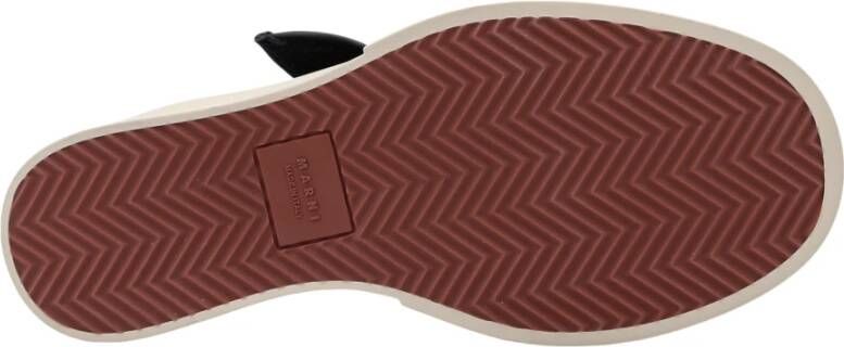 Marni Zwarte Leren Sneakers voor Vrouwen Black Dames