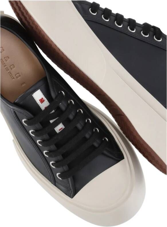 Marni Nappa Leather Pablo Lace Up Sneakers Zwart Dames - Foto 9