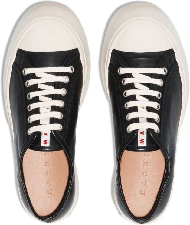 Marni Nappa Leather Pablo Lace Up Sneakers Zwart Dames - Foto 12