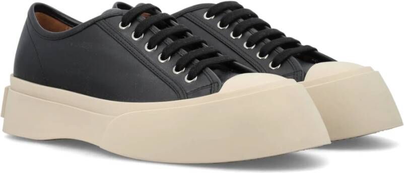 Marni Nappa Leather Pablo Lace Up Sneakers Zwart Dames - Foto 13