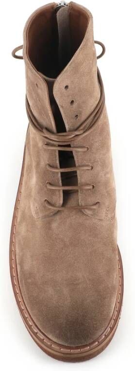 Marsell Beige Suède Enkellaarzen