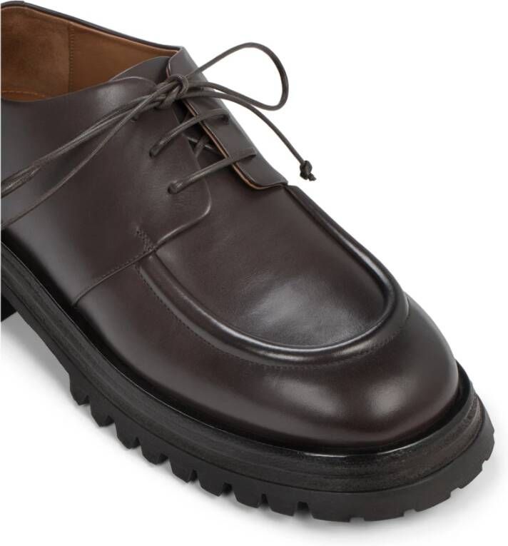 Marsell Donkerbruine Leren Derby Schoenen