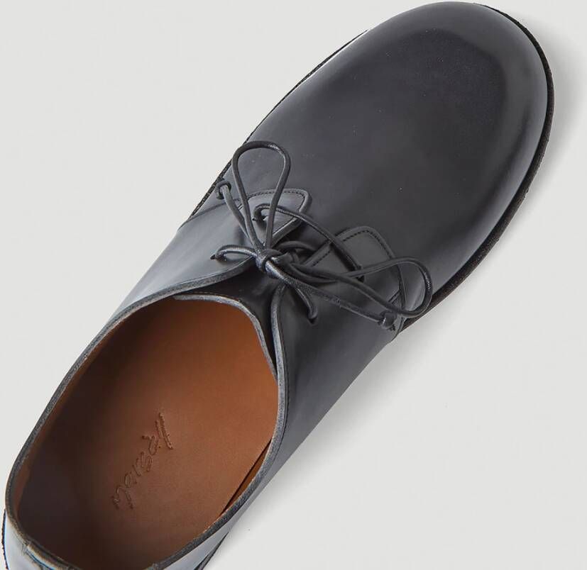Marsell Gladleren Derby schoenen Black Heren