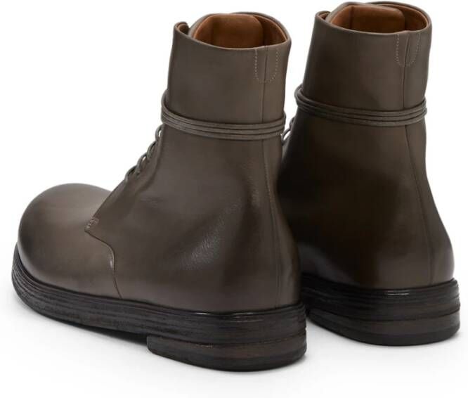 Marsell Grijze leren veterschoenen