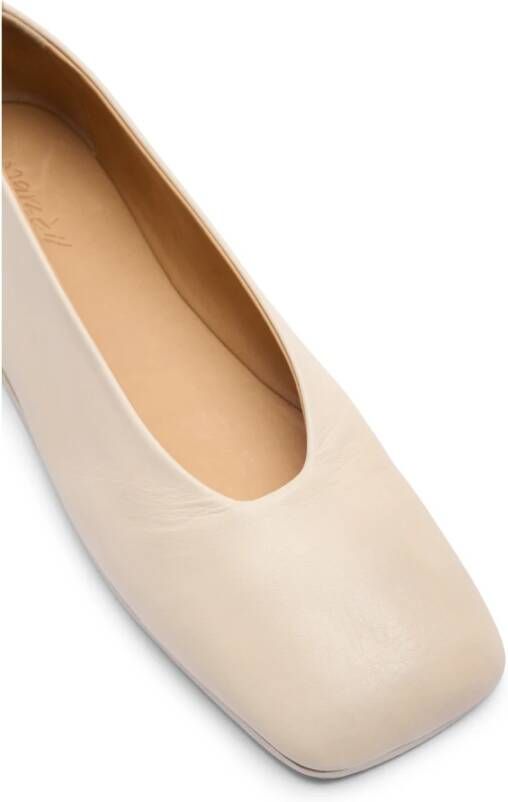 Marsell Ivoor Wit Leren Ballerina Schoenen