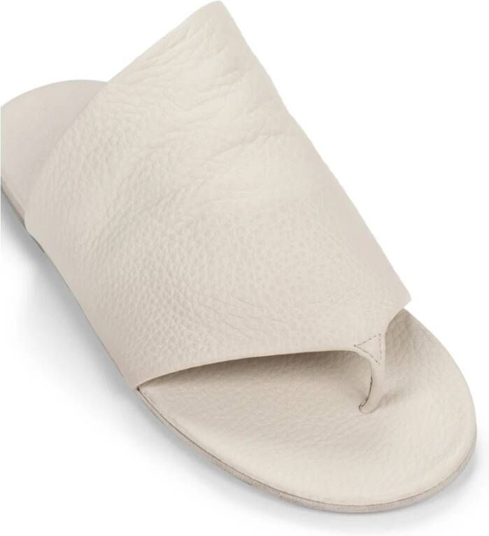 Marsell Ivoor Wit Leren Teenslippers
