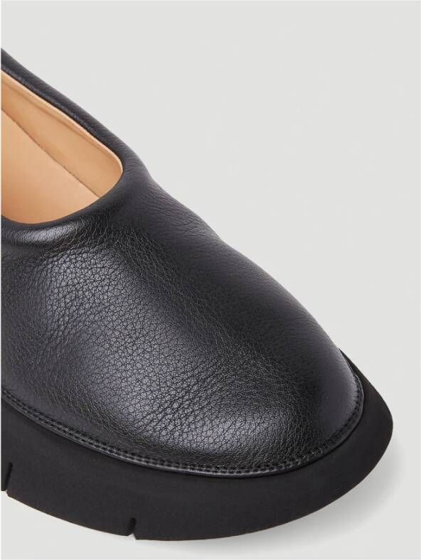 Marsell Leren Ballerina Flats Zwart Dames